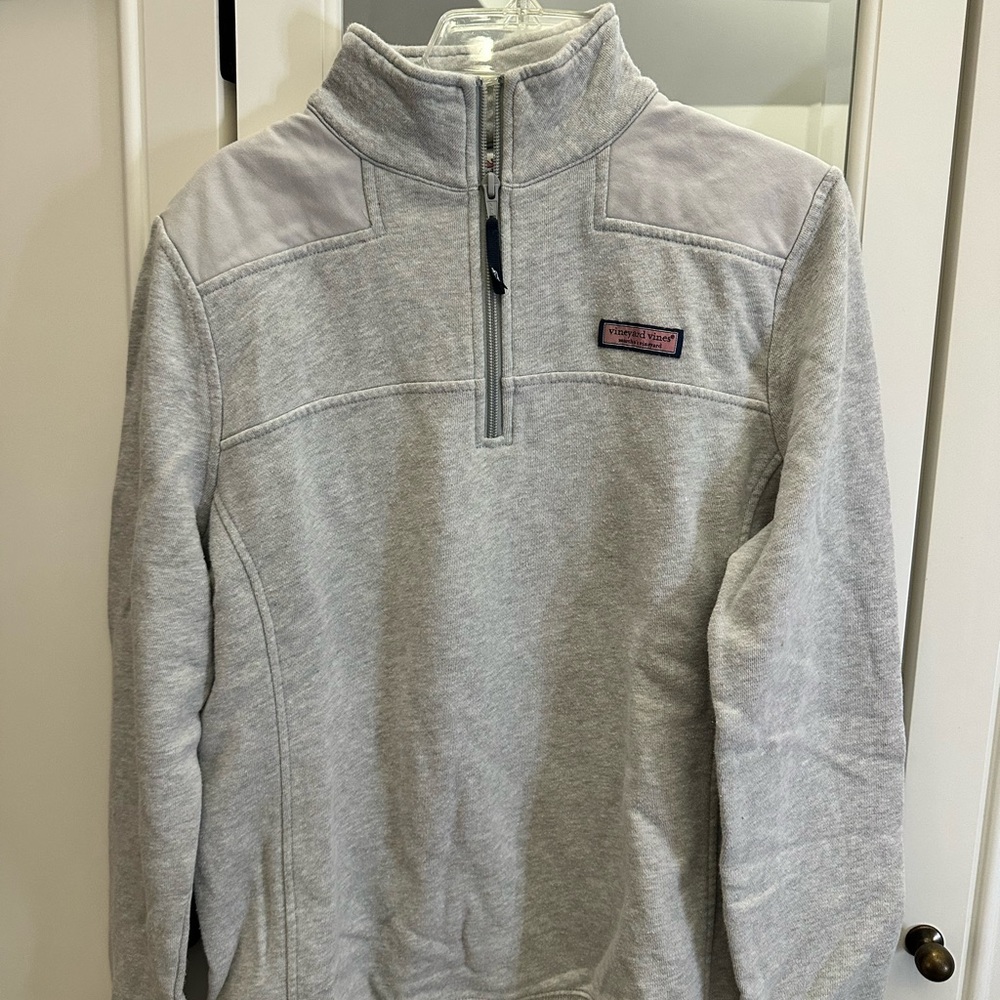 Women’s Gray Quarter-Zip Sweater